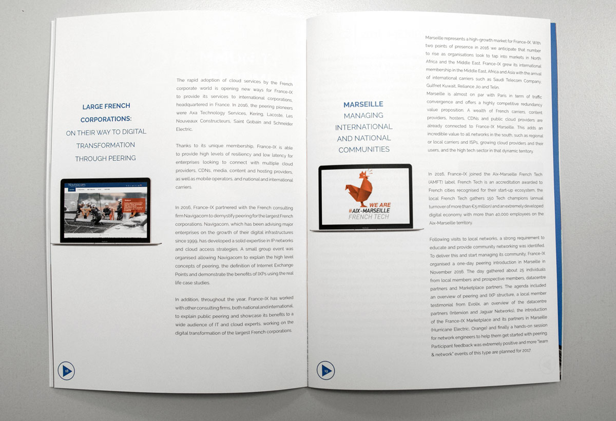 Page épuré design rapport annuel