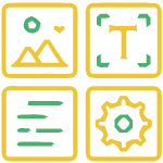 pictogramme création contenu engageant